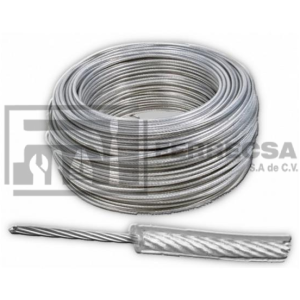 CABLE DE ACERO CON FORRO 3/32" ROLLO 150 MTS. 213576/194691