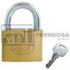 CANDADO LATON BRILLANTE LOCK 32MM. GANCHO CORTO L22S32ELBB