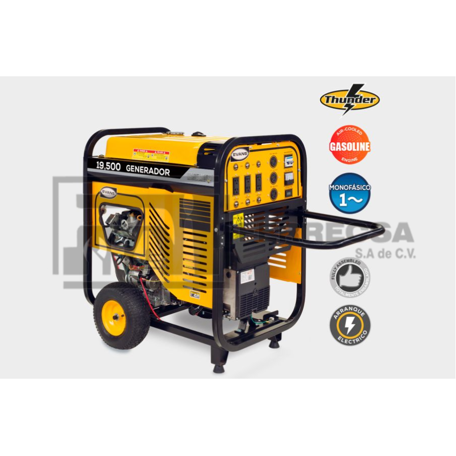 GENERADOR MONOFASICO 19500W 35HP G185MG3500BS EVANS*