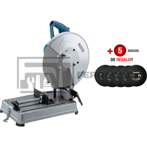 CORTADOR DE METALES 14" 2000W  2414NBX30+5DISCOS MAKITA*