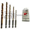 BROCAS HEXAGO TITANIO P/METAL 5 PZA 1/8"-5/16" D35318 MAKITA