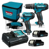 COMBO 12V ROTOMARTILLO 3/8" ATORNILLADOR DE IMPACTO 1/4" 1.5AMP CLX228 MAKITA*