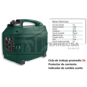 GENERADOR-INVERTER 1000W 4 TIEMPOS 6HORAS GI-1000 OAKLAND*