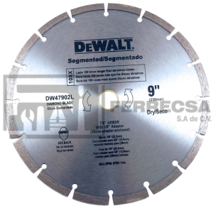 DISCO SEGMENTADO DEWALT 9" DW47902L/DW47902HP