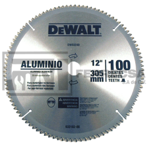 SIERRA P/ALUMINIO 12X100 DEWALT DW03240/DWA03240*