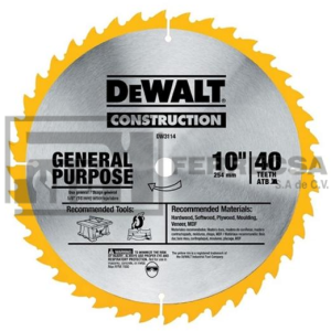 SIERRA USO GENERAL 10" X 40 DIENTES DEWALT DW3114/DWA11040*