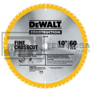 SIERRA ACABADO FINO 10" X 60 DIENTES DEWALT DW3106