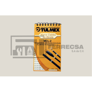 MARCA CABLES INDIVI. 10PZA AA2 Y 0 AL 15 MCL-2 TULMEX