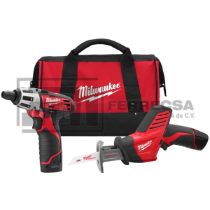 COMBO 12V SIERRA SABLE/ATORNILLADOR COMPACTO 2490-22 MILWAUKEE