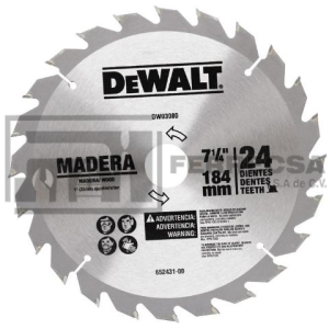 SIERRA PARA MADERA 7 1/4" X 24D DW03080/DWA03080 DEWALT*