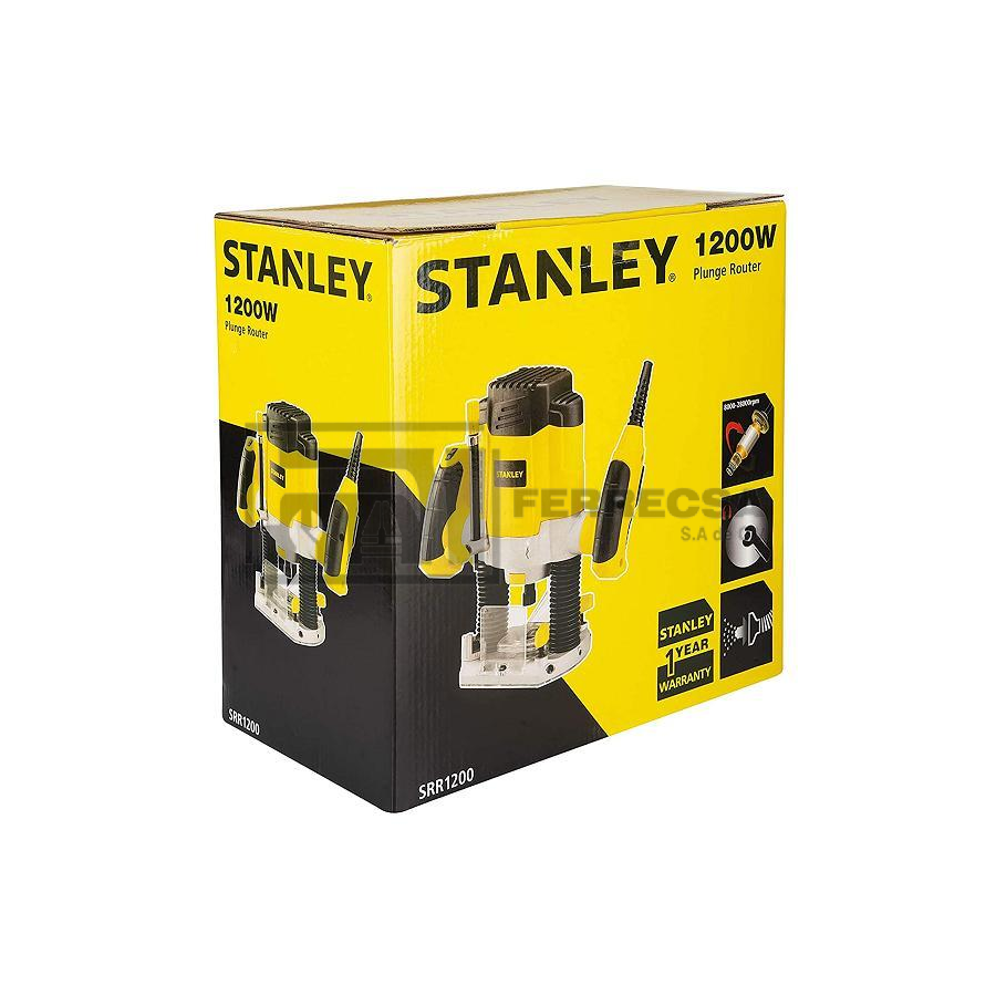 ROUTER 1-1/3HP VV 1200W STANLEY SRR1200-B3*