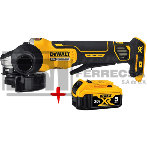 MINIESMERILADORA 4-1/2" 20V  DCG413B+DCB205 DEWALT*