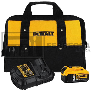 KIT CARGADOR Y BATERIA 20V 5AMP DCB205CK DEWALT*