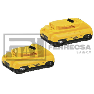 KIT 2 BATERIAS 20V 4AMP DCB240-2 DEWALT*