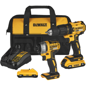 COMBO 20V 2AMP ROTOMARTILLO-ATORNILLADOR DE IMPACTO DCK276D2-B3 DEWALT*