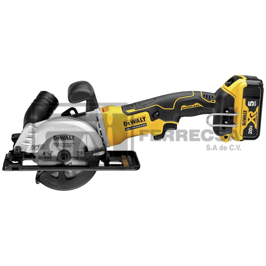 SIERRA CIRCULAR 4-1/2" 20V MAX 5AMP DCS571P1 ATOMIC DEWALT*