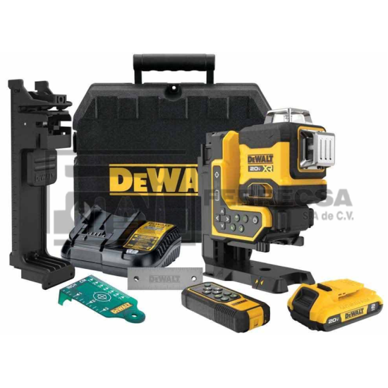 NIVEL LASER VERDE CONTROL REMOTO 3X360 20V DCLE34035D1 DEWALT