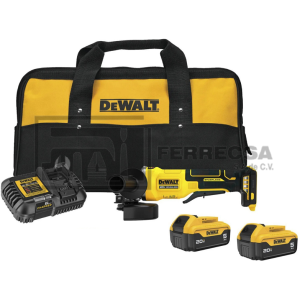 MINIESMERILADORA 4-1/2" 20V 5AMP DCG408P2-B3 DEWALT*