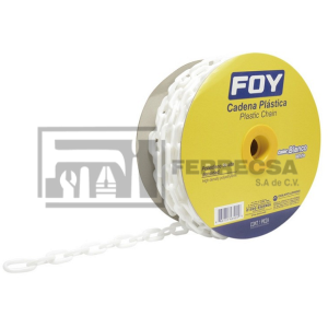 CADENA DE PLASTICO 1/4" (6MM) 25 MTR BLANCA 143420 FOY