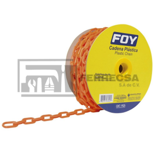 CADENA DE PLASTICO 1/4" (6MM) 25 MTR NARANJA 143422 FOY