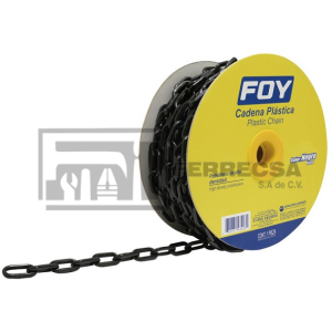 CADENA DE PLASTICO 1/4" (6MM) 25 MTR NEGRA 143423