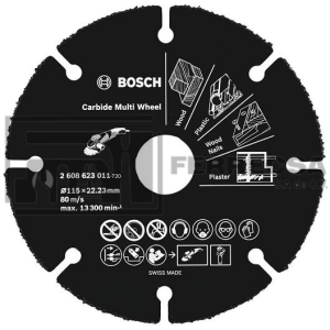 DISCO CORTE 3" MADERA-PLASTICO 2608623011/2608901196 BOSCH*