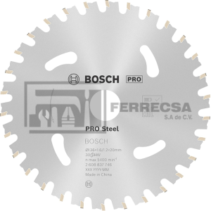 SIERRA CIRCULAR CORTE METAL 5-1/2" X 30D 2608837746 BOSCH*