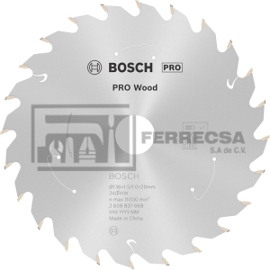 SIERRA CIRCULAR MADERA 5-1/2" X 24D 2608837668 BOSCH*