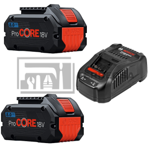 KIT BATERIA-CARGADOR 18V PROCORE 8AMP+GAL1880CV 1600A036YB BOSCH*