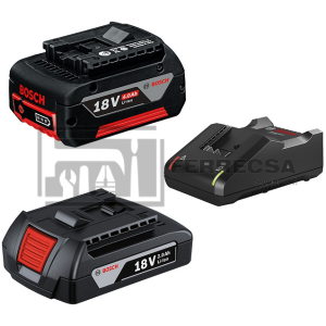 KIT CARGADOR BATERIA 18V 2AMP+4AMP+GAL18V-40 1600A036Y4 BOSCH*