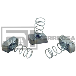 TUERCA CON RESORTE 1/4" (100 PZA) TURL001004 INDEX