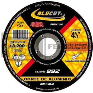 DISCO CORTA ALUMINIO 4-1/2" 892 AUSTROMEX (50)