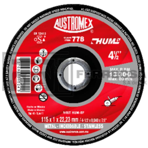 DISCO C/METAL PRECISOS INOX 4-1/2\" 778 AUSTROMEX-HUM (50)