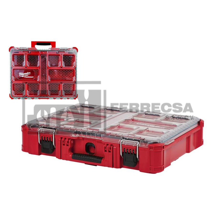 Tool Organizer Milwaukee PACKOUT Organizer - 10 Removable Bins, IP65 ...