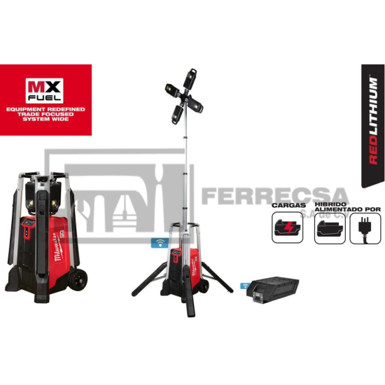 TORRE DE ILUMINACION MXF041-1XC 27000 LUMENES MILWAUKEE