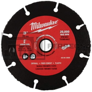 DISCO 3" CARBURO MULTIMATERIAL 49-94-3005 MILWAUKEE*