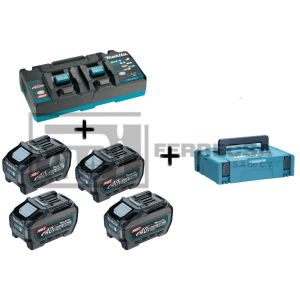 KIT CARGADOR 4 BATERIAS 40V MAX 5AMP  191U43-0 MAKITA*