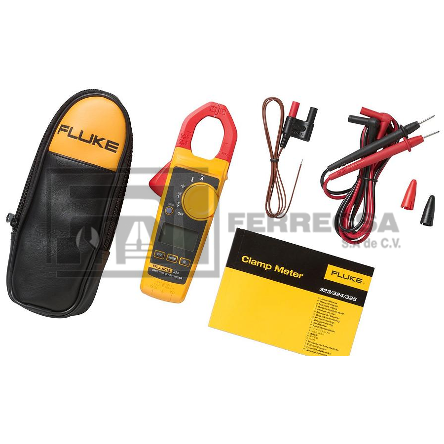 AMPERIMETRO GANCHO 400A TEMPERATURA FLUKE-324* - Tienda Ferrecsa