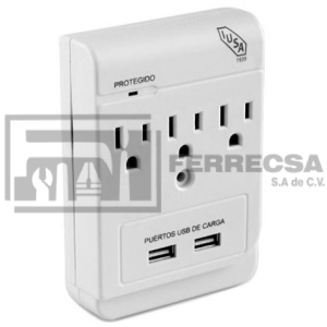 MULTICONTACTO TRIPLE USB 270 JULES 616729 IUSA (12)*