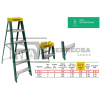 ESCALERA TIJERA FIBRA 3ESC 1.22M 175KG FTS-4 ESCALUMEX*