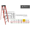 ESCALERA TIJERA FIBRA 3ESC 1.22M 90KG FSTL-4 ESCALUMEX*