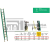 ESCALERA EXTENSION FIBRA 20ESC 5.23M 175KG FED-20 ESCALUMEX*