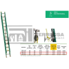 ESCALERA EXTENSION FIBRA 24ESC 6.45M 175KG FED-24 ESCALUMEX*