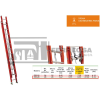 ESCALERA EXTENSION FIBRA 28ESC 7.67M 225KG FER-28 ESCALUMEX*