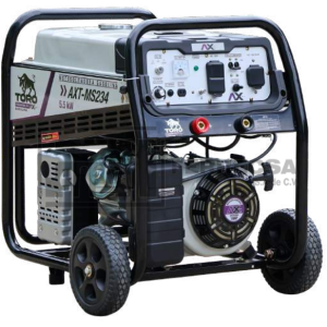 MOTOSOLDADORA A GASOLINA 200A, 110V/60Hz, 13HP, 5,000Wtts, CON MARCHA, BATERIA Y LLANTAS AXT-MS232/AXT-MS234*