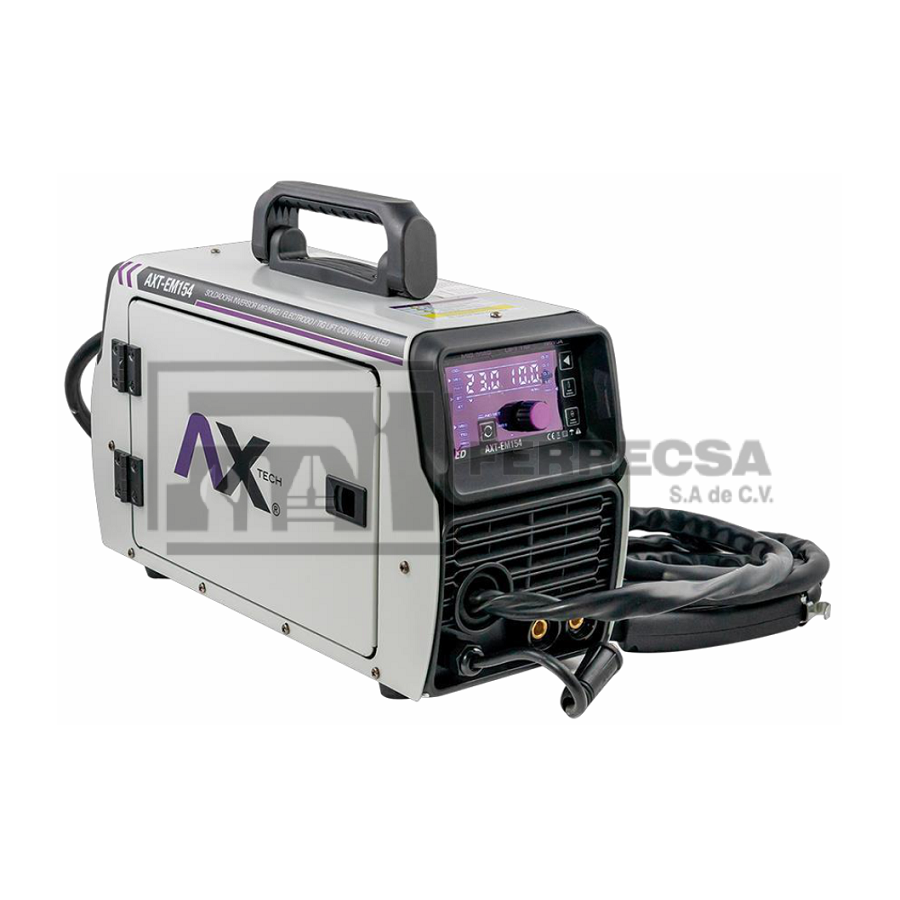 SOLDADORA INVERSOR PARA MICROALAMBRE ELECTRODO Y TIG  LIFT 140AMP 110-120V  AXT-EM152PE/EM154-C1