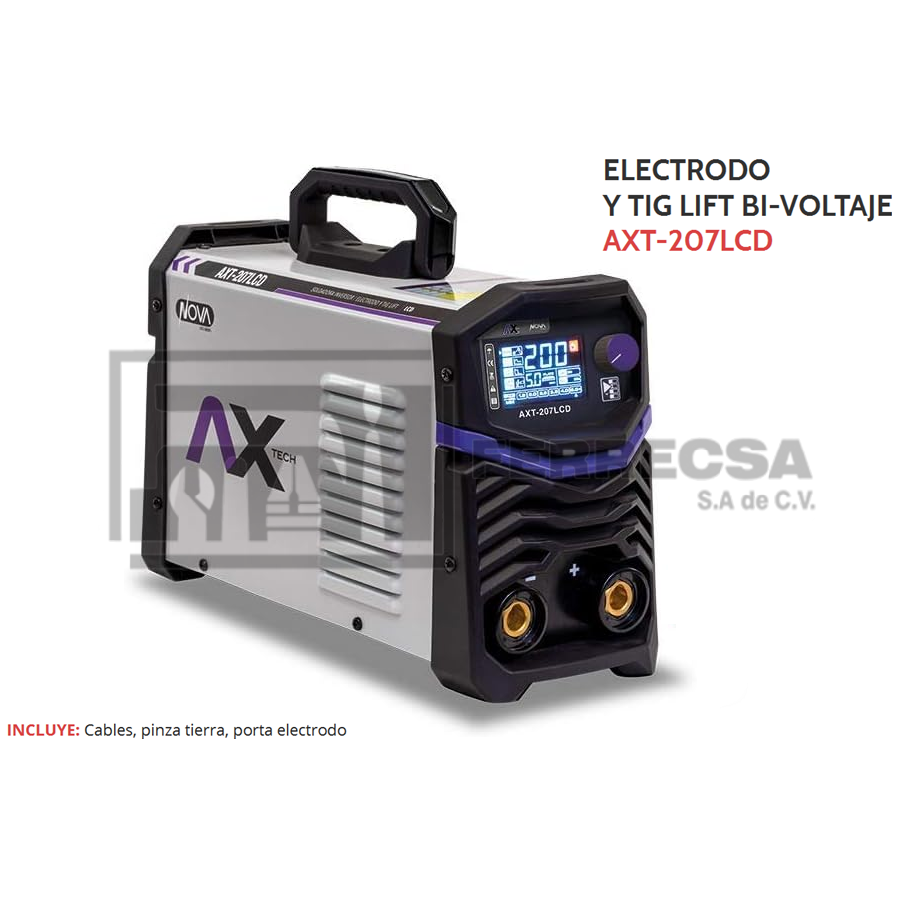 INVERSOR BI-VOLTAJE 200AMP ELE/TIG  AXT-207LCD-C1*