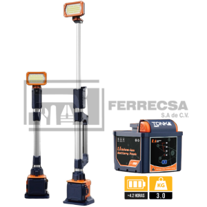 TORRE ILUMINACION 4000 LM 20V 4AMP 4H TKA-TL100CD TONKA*
