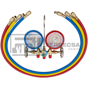 KIT MANOMETROS Y 3 MANGUERAS 1/4" HC-836R GB*