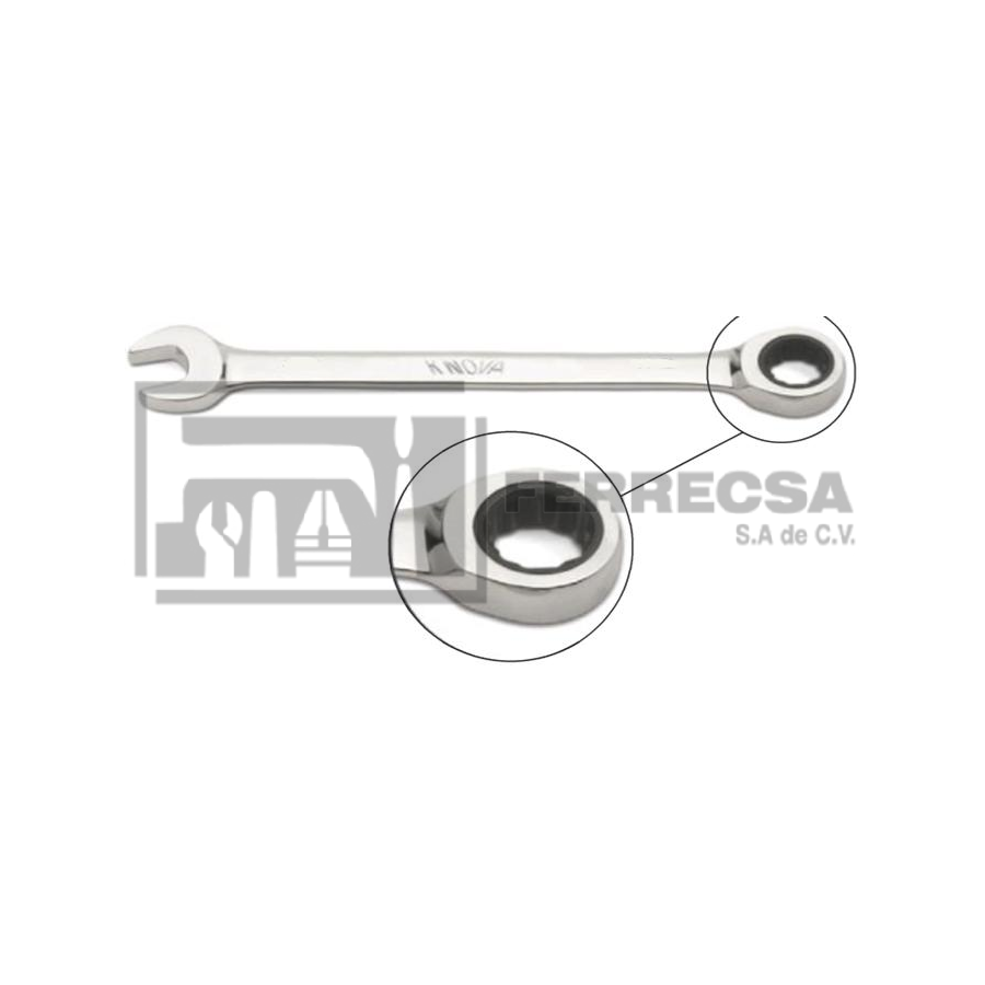 Clé Mixte 18mm – Fourche Inclinée à 15° – Finition Chromée Polie – Pour Boulons Et écrous